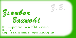 zsombor baumohl business card